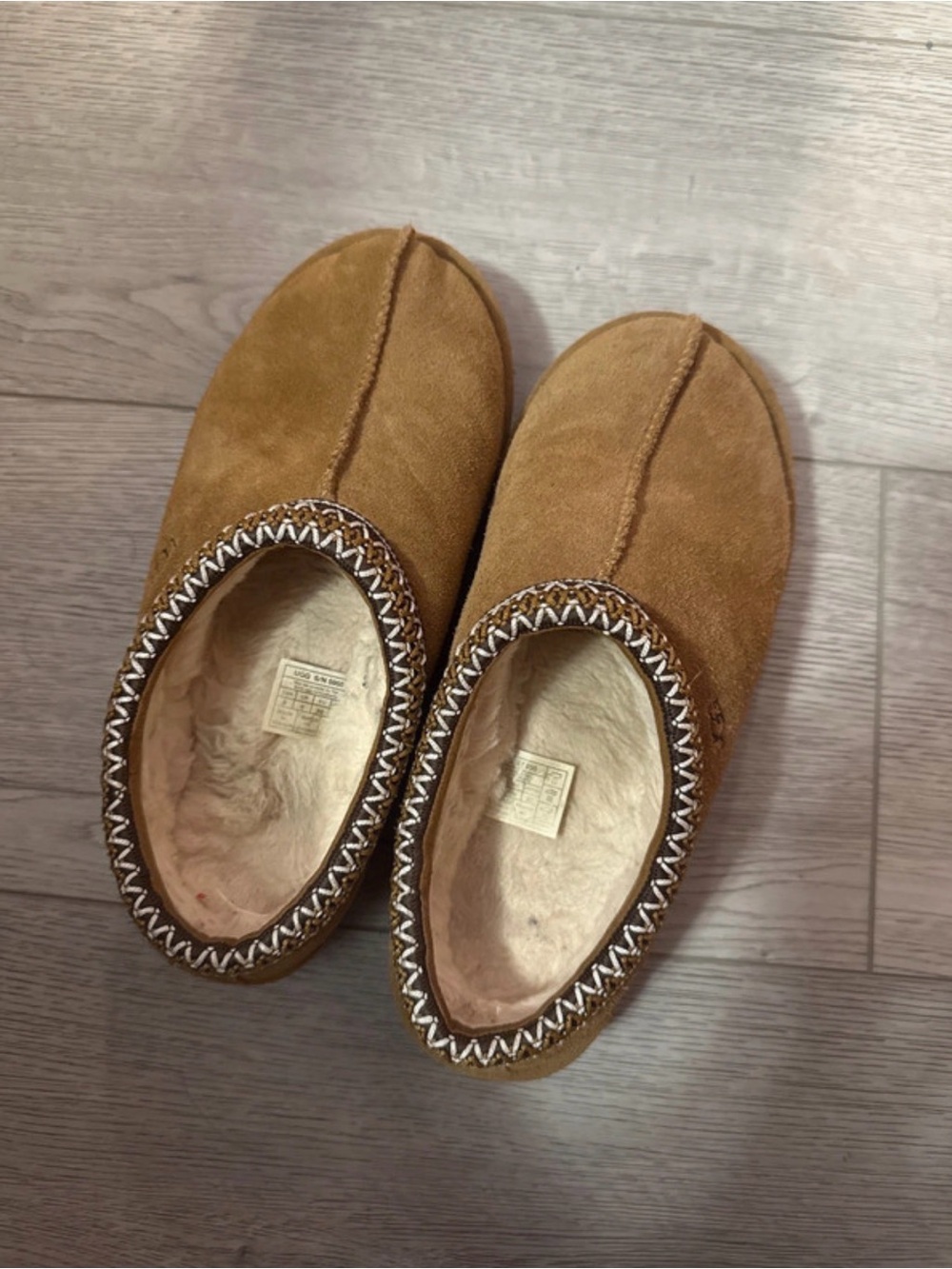 UGG Women's Chestnut Suede Slip-On Moccasin Slippers